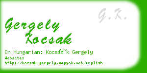 gergely kocsak business card